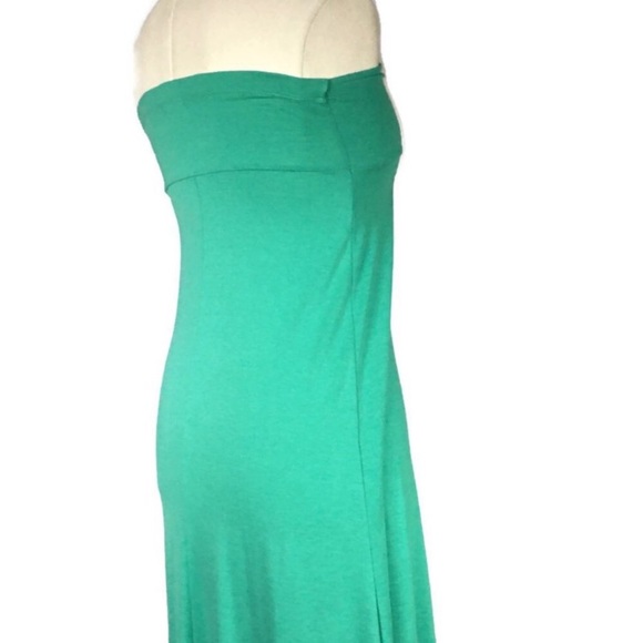 Made for me 2 Strapless Green Maxi Dress. - Picture 3 of 4